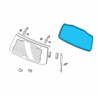 OEM 2014 Honda Pilot Weatherstrip, Glass Hatch Diagram - 74441-SZA-A01