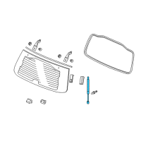 OEM 2010 Honda Pilot Stay Assembly, Passenger Side Glass Hatch Opener Diagram - 74825-SZA-A01