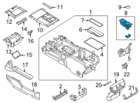OEM 2021 Ford F-150 HOLDER - CUP Diagram - ML3Z-1513562-AD