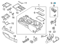 OEM 2021 Ford F-150 HOLDER - CUP Diagram - ML3Z-1513562-AA