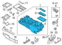 OEM Ford F-150 PANEL ASY - CONSOLE Diagram - ML3Z-15045A36-AA