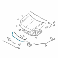 OEM 2009 Lincoln MKZ Front Weatherstrip Diagram - 7H6Z-16B990-B