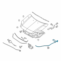 OEM Ford Fusion Release Cable Diagram - 6E5Z-16916-AH