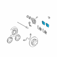 OEM 2004 Dodge Sprinter 2500 Rear Disc Pads Diagram - 5103557AA