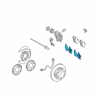 OEM Dodge Sprinter 2500 Disc Brake Pad Kit Diagram - 5103550AA