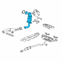 OEM 2020 Cadillac XT4 Converter & Pipe Diagram - 55507641