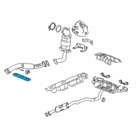 OEM 2021 Buick Envision Front Pipe Bracket Diagram - 84134016