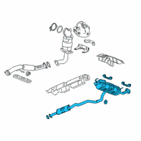 OEM 2020 Cadillac XT4 Muffler & Pipe Diagram - 84862748