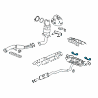 OEM 2021 Cadillac XT4 Muffler & Pipe Hanger Diagram - 84134030