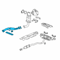 OEM 2019 Cadillac XT4 Front Pipe Diagram - 84413788