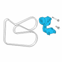 OEM 2010 Lexus GS450h Tensioner Assy, V-Ribbed Belt Diagram - 16620-31060