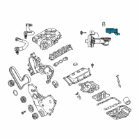 OEM 2009 Chrysler Town & Country Engine Oil Cooler Diagram - 4892420AA