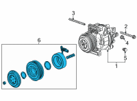 OEM Chevrolet Trailblazer Clutch Plate & Hub Assembly Diagram - 42733187