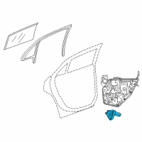 OEM 2016 Chrysler 300 Rear Door Window Regulator Motor Diagram - 68143989AA