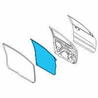 OEM 2020 Ford Ranger Door Weatherstrip Diagram - KB3Z-2120709-A