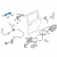 OEM 2022 Honda Odyssey Handle, Passenger Side Slide Door Chrome (Smart) Diagram - 72645-THR-A71