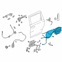 OEM Honda Latch, Driver Side Slide Door Diagram - 72650-THR-A12