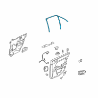 OEM Cadillac CTS Belt Weatherstrip Diagram - 20823037