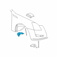 OEM Cadillac SRX Front Sensor Diagram - 88957143