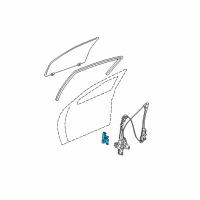 OEM 2007 Chrysler Pacifica Channel-Front Door Glass Diagram - 5054098AA