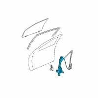 OEM 2004 Chrysler Pacifica Front Door Window Regulator Diagram - 4894271AC