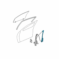 OEM 2008 Chrysler Pacifica Door Window Regulator Diagram - 5020787AE