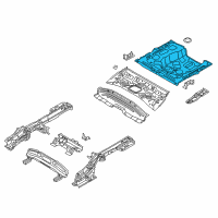 OEM Kia Rio Panel Assembly-Rear Floor Diagram - 65513J0000