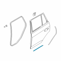 OEM 2008 BMW X3 Door Weatherstrip, Bottom Left Diagram - 51-33-3-331-191