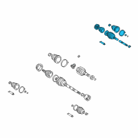 OEM 2002 Toyota Corolla Shaft Assembly, Front Drive Outboard Joint, Left Diagram - 43470-09381