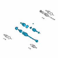 OEM Toyota Corolla Axle Assembly Diagram - 43410-02091