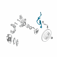 OEM Ford Focus Front Speed Sensor Diagram - YS4Z-2B372-AA