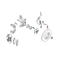 OEM 2010 Ford Focus Hub & Bearing Bolt Diagram - F5RZ-1107-A