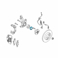 OEM 2009 Ford Focus Wheel Bearing Lock Ring Diagram - -W700068-S300