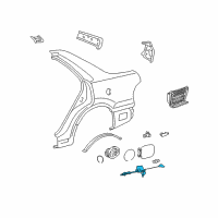 OEM 2001 Lexus ES300 Lock Sub-Assy, Fuel Filler Opening Lid Diagram - 77030-33030