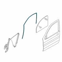 OEM 2008 BMW X5 Window Guide, Right Front Door Diagram - 51-33-7-305-628