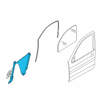 OEM BMW X5 Front Right Passenger Side Power Window Regulator Diagram - 51-33-7-166-380