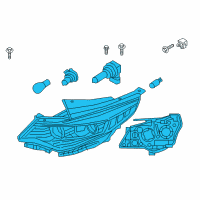 OEM 2016 Kia Optima Driver Side Headlight Assembly Diagram - 92101D5000