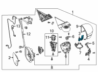 OEM 2021 Acura RDX Light, Passenger Side Side Turn Diagram - 34300-TZ5-A01