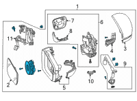 OEM 2022 Acura TLX Mirror, Passenger Side Dr (Extreme Crimson Pearl) Diagram - 76200-TGV-A01ZB