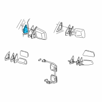 OEM GMC Safari Cover-Outside Rear View Mirror Opening Diagram - 15594573