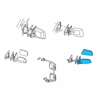 OEM Chevrolet Astro Mirror Diagram - 15757375