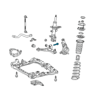 OEM 2013 Scion iQ Lower Control Arm Mount Bolt Diagram - 90119-14150