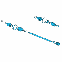OEM 2010 Honda Civic Driveshaft Assembly, Passenger Side Diagram - 44305-SNA-000