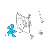 OEM 2003 Toyota RAV4 Fan Blade Diagram - 16361-23050