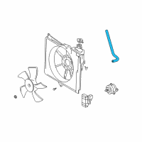 OEM 2000 Toyota RAV4 Reservoir Cap Pipe Diagram - 90445-12078