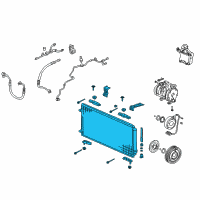 OEM 2005 Acura MDX Condenser Assembly Diagram - 80100-S3V-306