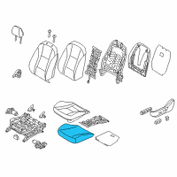 OEM 2016 Hyundai Elantra GT Pad Assembly-Front Seat Cushion Driver Diagram - 88150-A5000
