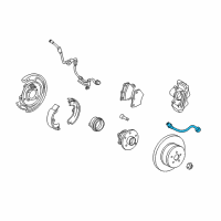 OEM 2009 Pontiac Vibe Hose, Front Brake Diagram - 19184373