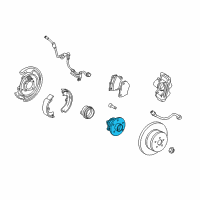 OEM 2010 Pontiac Vibe Hub & Bearing Diagram - 19184275