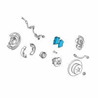 OEM Pontiac Vibe Pad Kit, Rear Disc Brake Diagram - 19184917